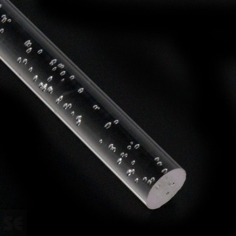 Varilla redonda de Metacrilato transparente burbujas