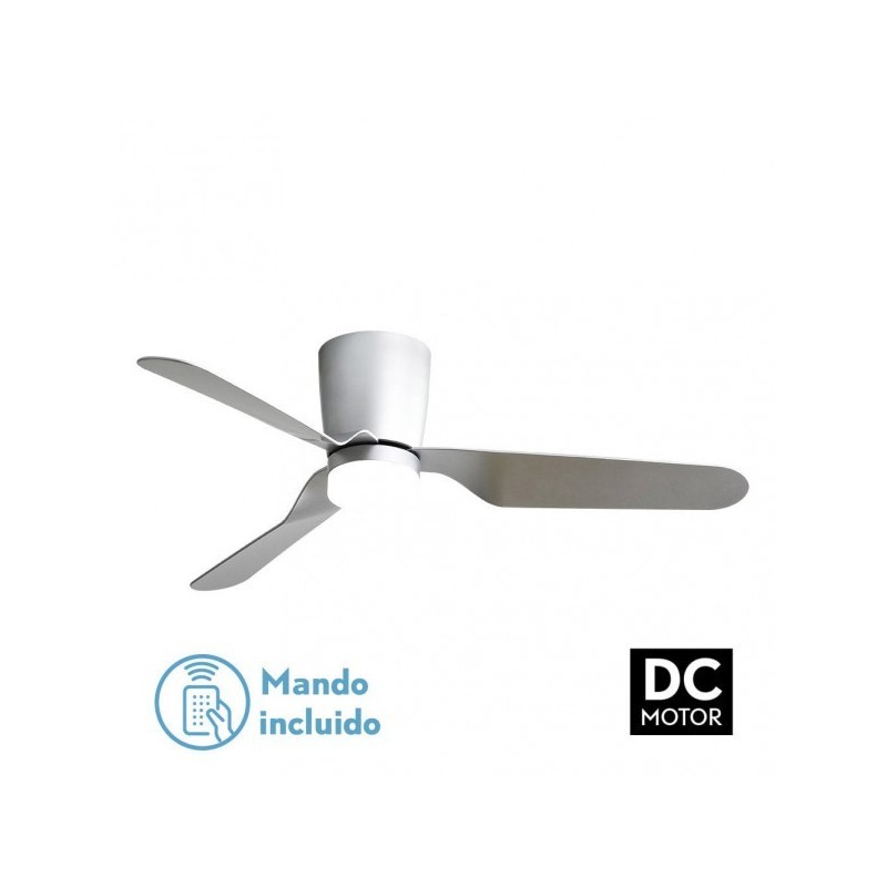 Ventilad 18w Dc Kochi Niquel 3 Aspas Plata 6 Veloc. 3000k, 4000k, 6000k C/remoto Y Temporizador 132 D 2025