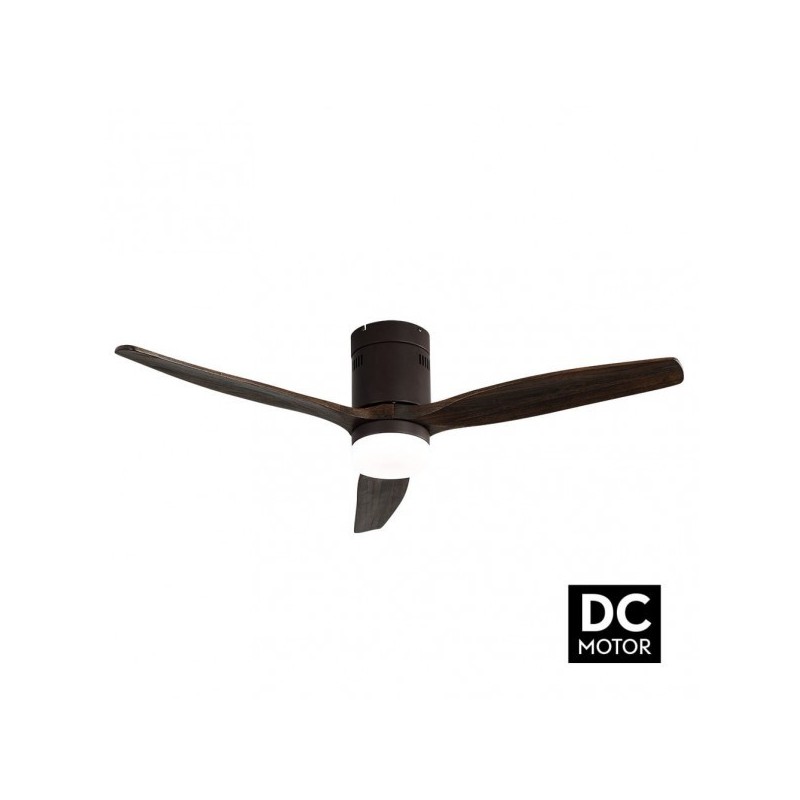 Ventil 20w Dc Aguilon Marron 3 Aspas Roble 6 Velocidades C/remoto, Reg.Intensidad, Temporizador 30,5x132x132 Cm