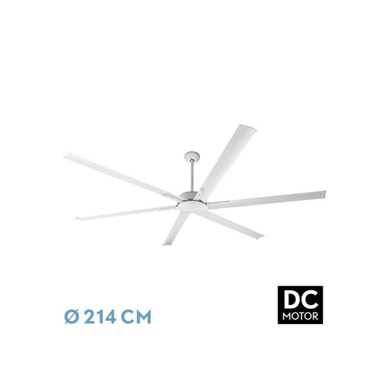 Ventilador Dc Almanzor 24w Blanco 6aspas 214d Regulable Intensidad 2950lm 3000k,4000k,6000k Remoto+temporizador+memoria