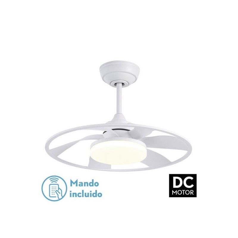 Ventilador Dc Celsius 26w Blanco 6 Aspas 55d 2950lm 3000-4000-6500k 6vel. Remoto, Memoria Y Temporizador