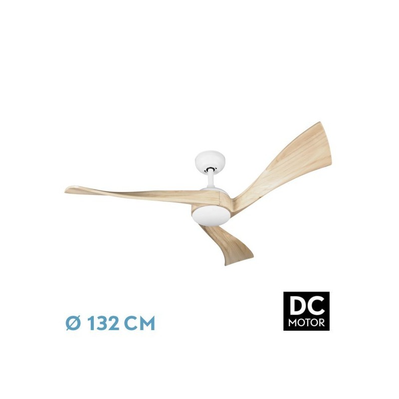 Ventilador Dc Janubi 22w Bla/haya 3asp.132d Reg.in 2350lm 3000-4000-6000k Remot+temp+mem 24