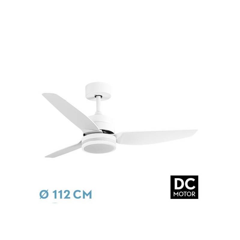 Ventilador Dc Jarama 20w Blanco 3asp.6velocidades 3000-4000-6500k 2350lm Remoto,memoria,temperatura 112d