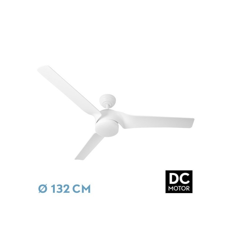 Ventilador Dc Montijo 24w Blanco 3aspas 6vel 132d 2424 Lm 3000-4000-6500k Remoto+regulable Intensidad+temporizador+memoria