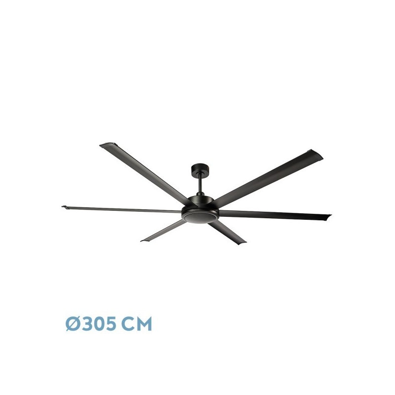 Ventilador Dc Sanson Negro Sin Luz 6asp 305d C/remoto Y Temporizador