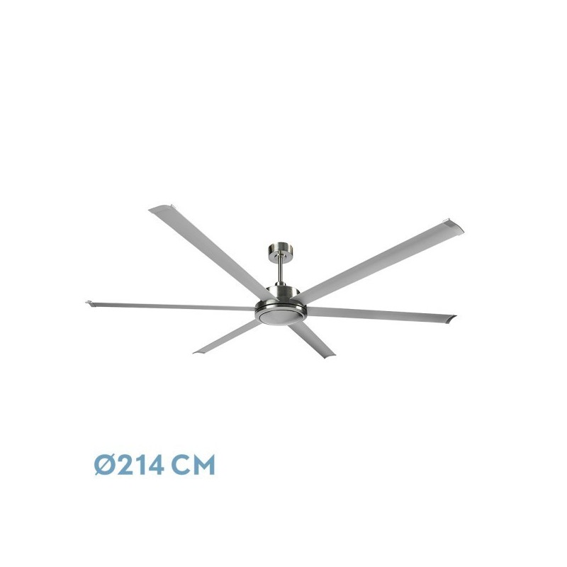 Ventilador Dc Sanson Niquel/plat Sin Luz 6asp 214d C/remoto Y Temporizador
