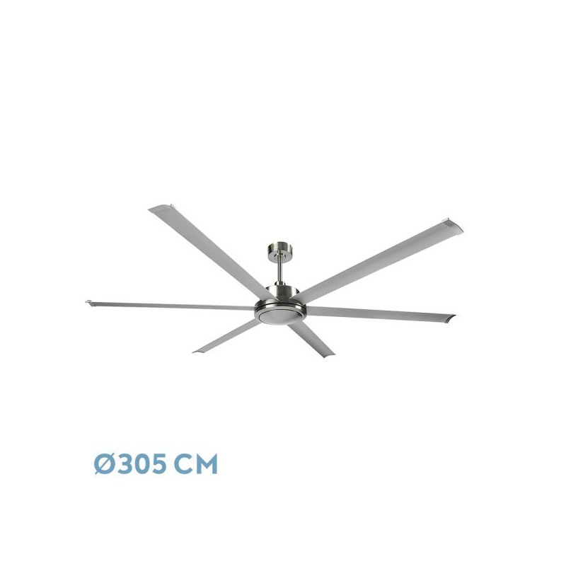 Ventilador Dc Sanson Niquel/plat Sin Luz 6asp 305d C/remoto Y Temporizador
