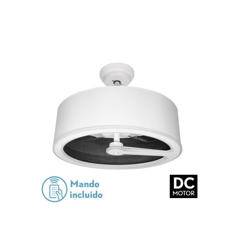 Ventilador Dc Tatiana 110w Blanco/mad.Negra 3 Aspas 62d 3000-4000-6000k 9350lm Remoto,memoria,temporizador