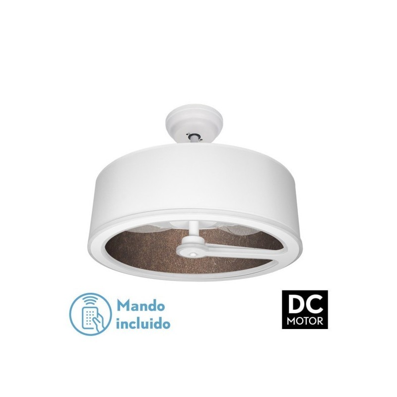 Ventilador Dc Tatiana 110w Blanco/oxido 3 Aspas 62d 3000-4000-6000k 9350lm Remoto,memoria,temporizador