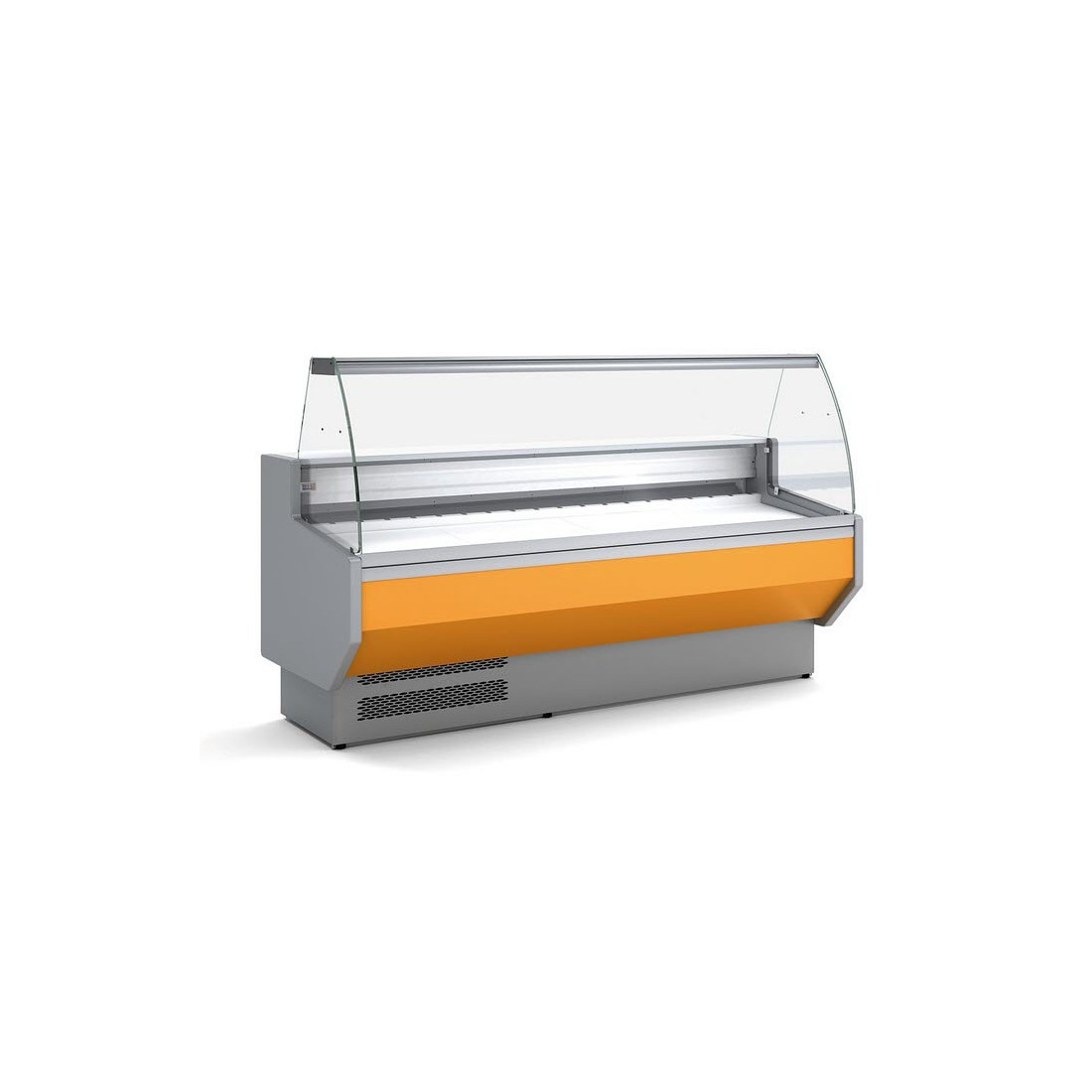 Vitrina Expositora VED-8-15-C 1500 Cristal Curvo Frontal Negro