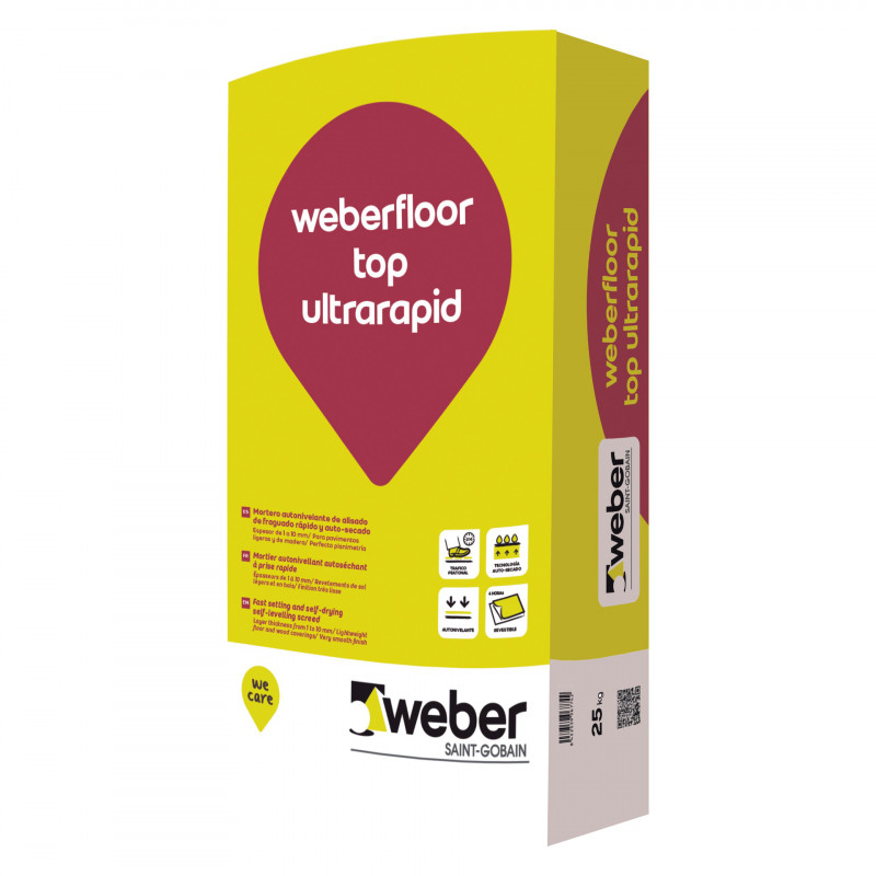 WeberFloor Top Ultrarapid 25Kg. Gris