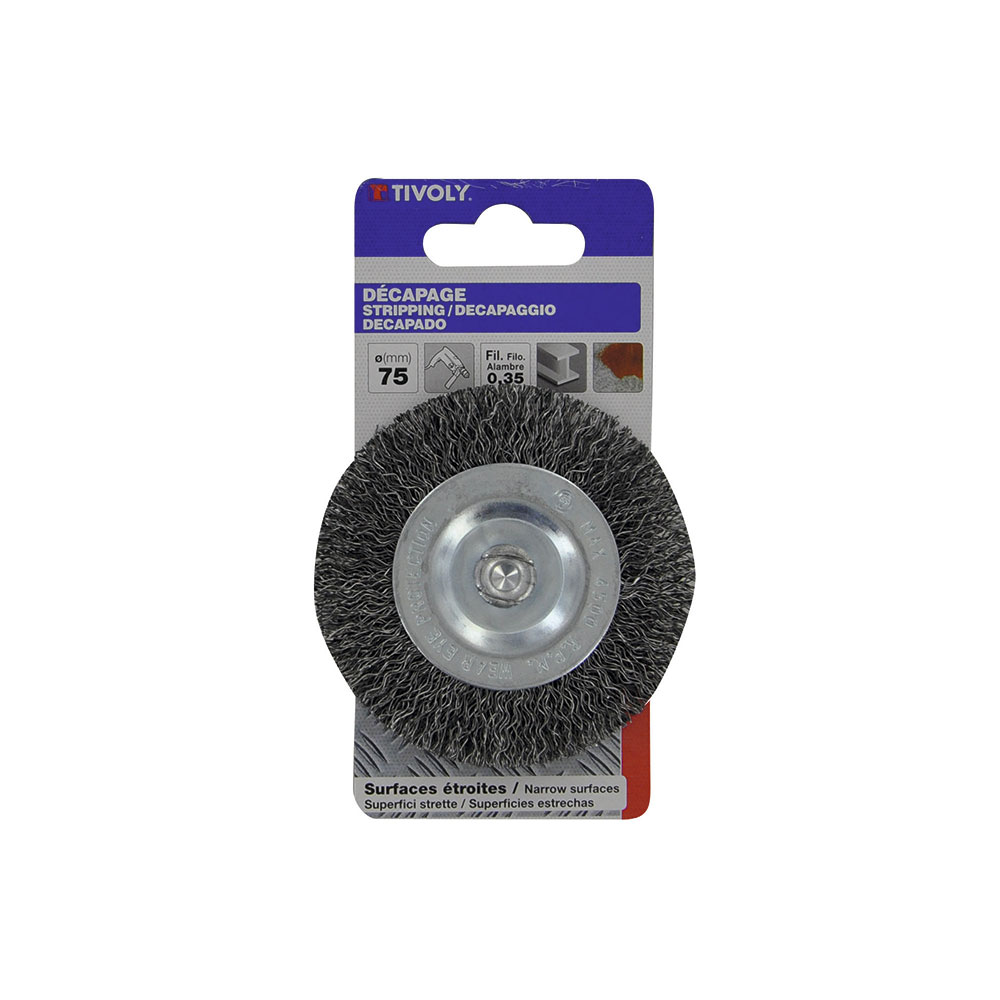 Cepillo Circular Para Taladro Acero Decapado Metal 75Mm