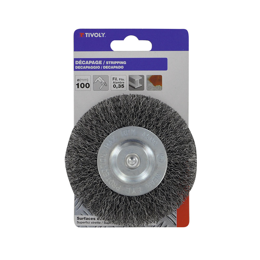 Cepillo Circular Para Taladro Acero Decapado Metal 100Mm