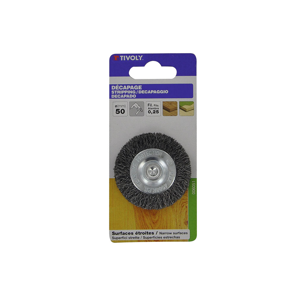 Cepillo Circular Para Taladro Acero Decapado Madera 50Mm