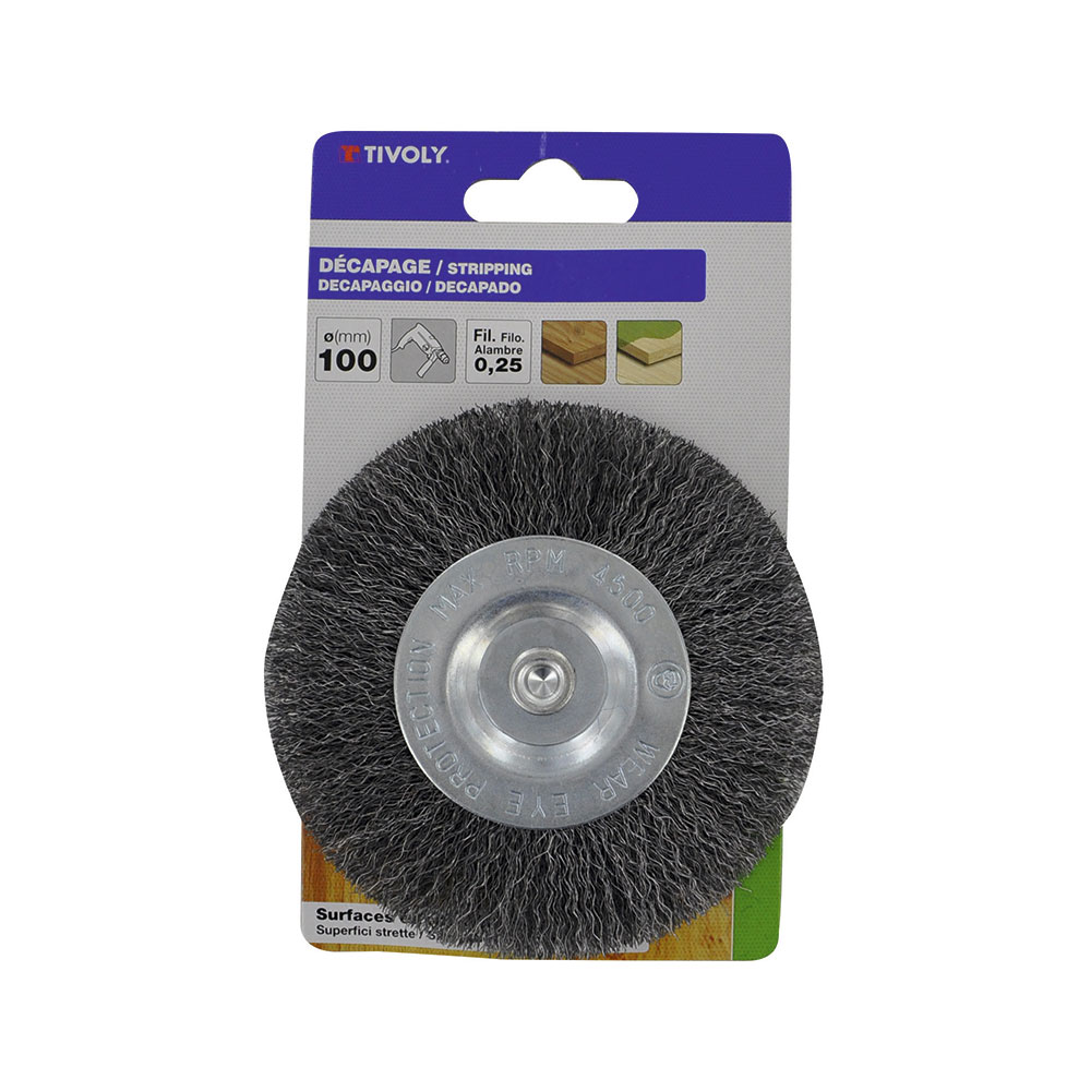 Cepillo Circular Para Taladro Acero Decapado Madera 100Mm