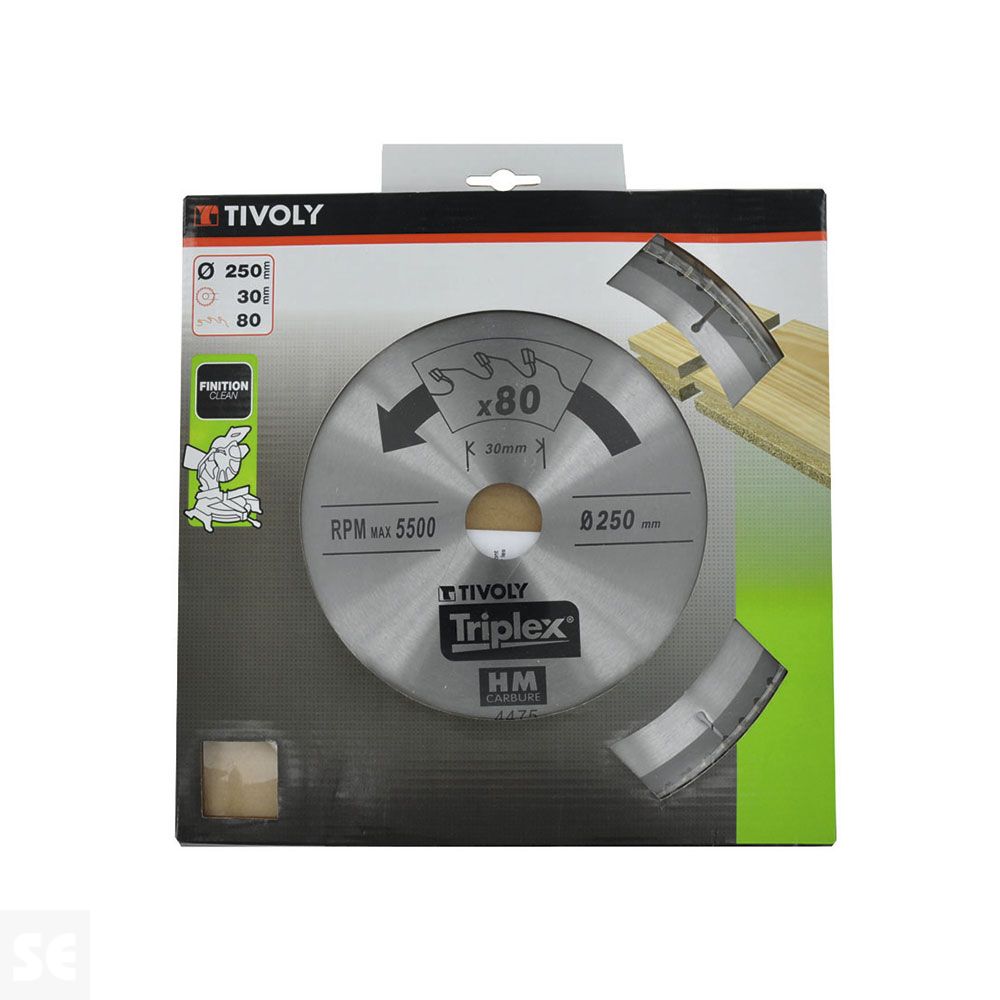 Hoja Sierra Circular Tivoly Diam 250Mm 80 Dientes