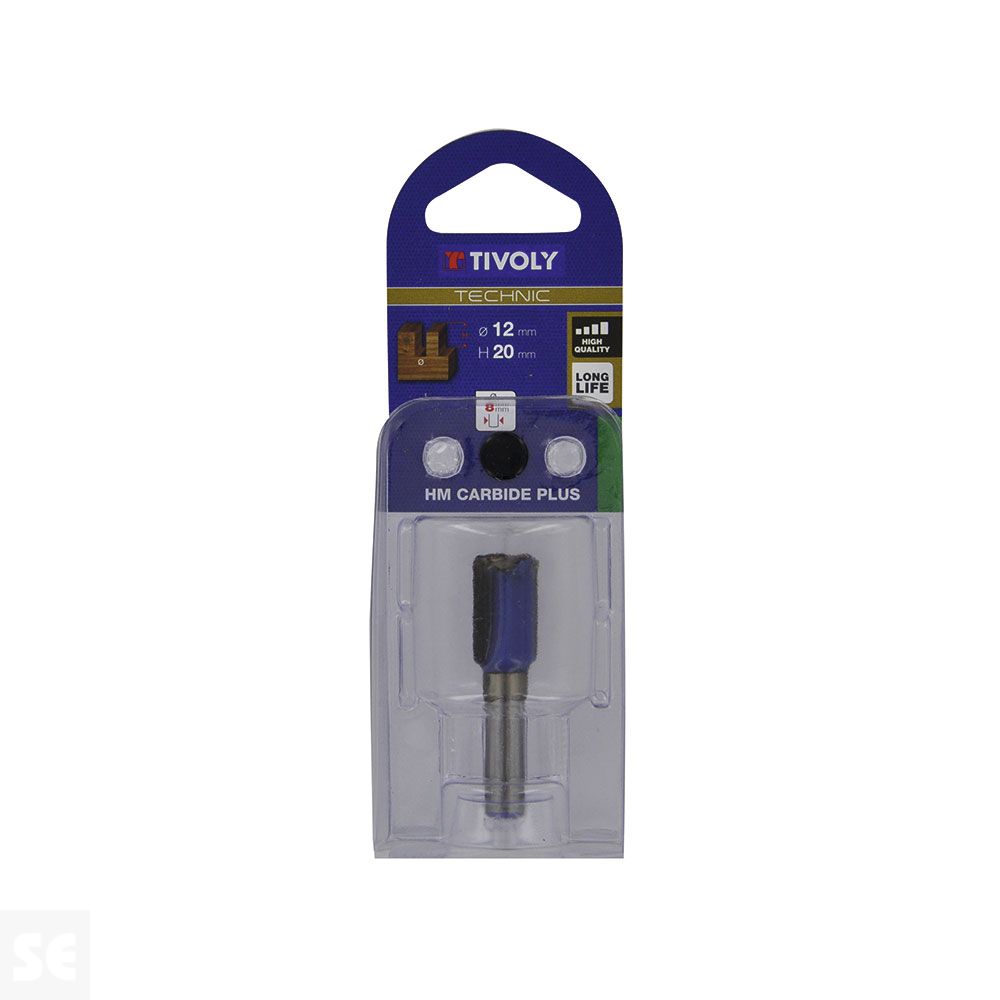 Fresa Para Ranurar Derecha 2 Filos Rectificados 12Mm