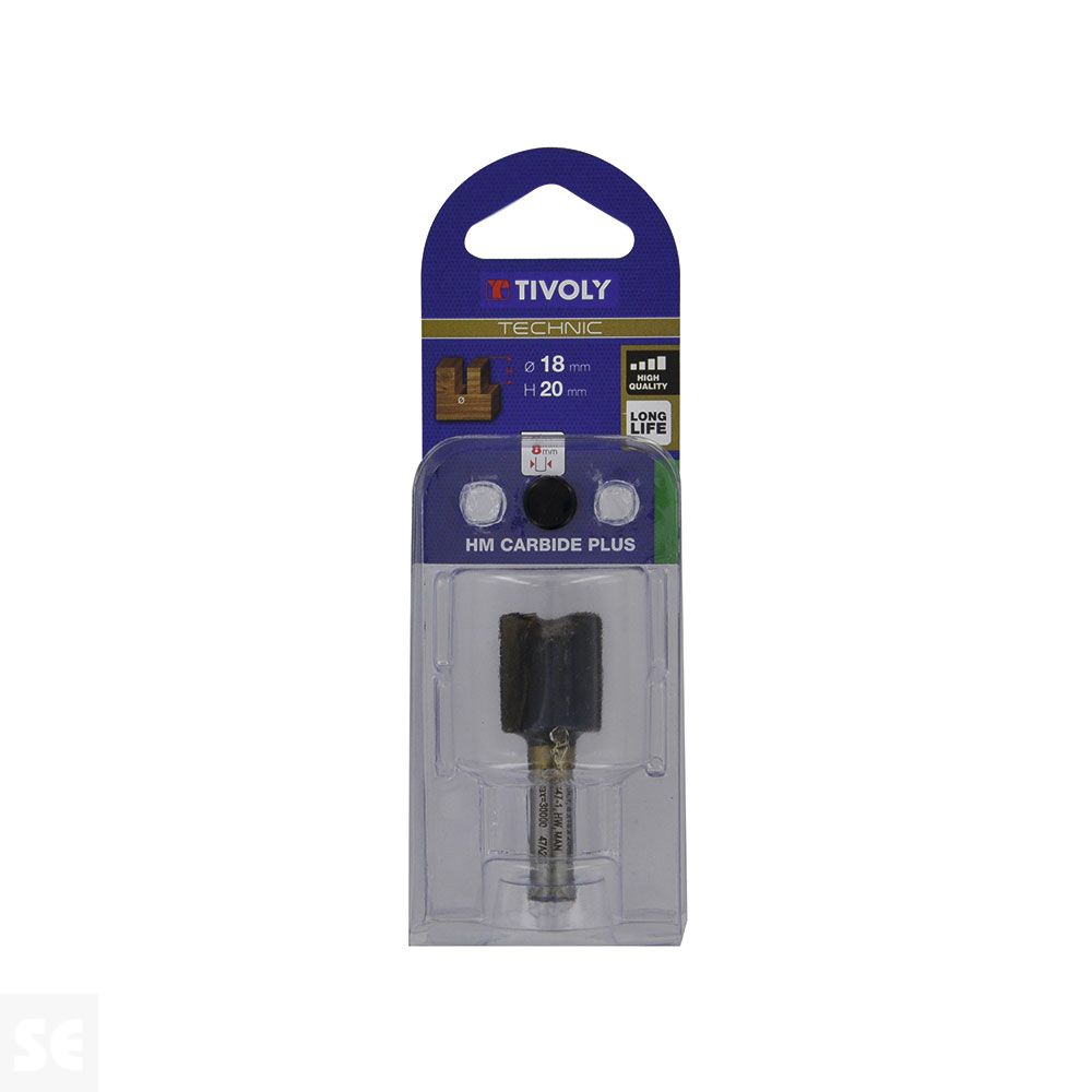 Fresa Para Ranurar Derecha 2 Filos Rectificados 18Mm